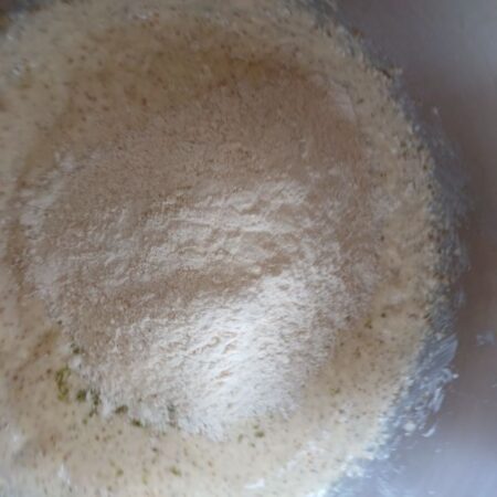 Add dry ingredients to wet ingredients