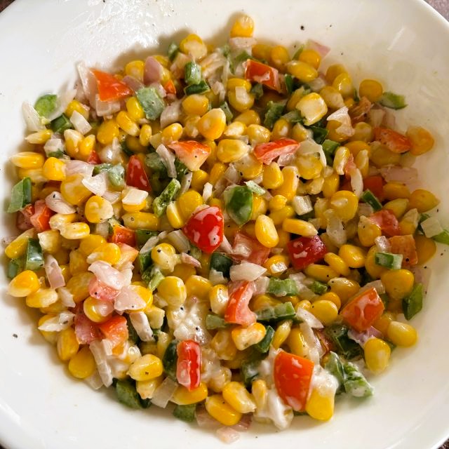 quick and easy corn salad with mayonnaise