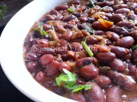 Rajma Masala - Punjabi Red Kidney Beans Curry | Curried Kidney Beans