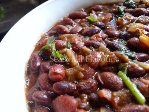 Rajma Masala - Punjabi Red Kidney Beans Curry | Curried Kidney Beans