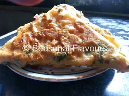 Bread Besan Toast – Savoury Pan Fried Bread Masala Toast