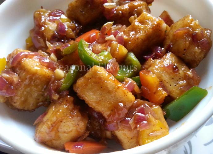 Ginger-Garlic Tofu Stir Fry | Soybean Tofu In Vegetable Stir Fry Sauce