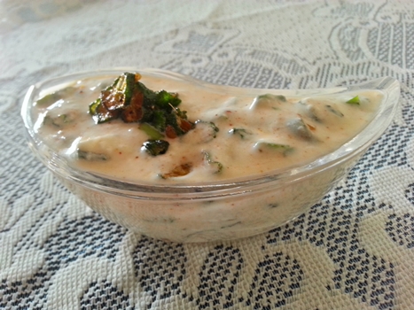 Bhindi Raita Punjabi Recipe | Spiced Yogurt Dip With Crispy Okra