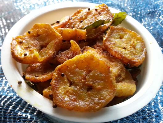 Aratikaya Vepudu – Andhra Spicy Fried Green Plantain | Aratikaya Fry