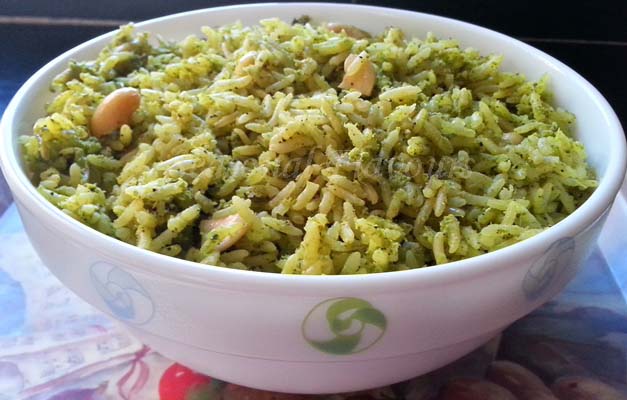 Kothimeera Kobbari Annam – Andhra Coriander Rice | Cilantro Rice Pilaf