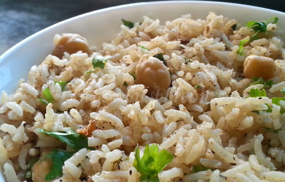 Chole Pulao With White Chickpeas And Rice | Andhra Kabuli Chana Pulao