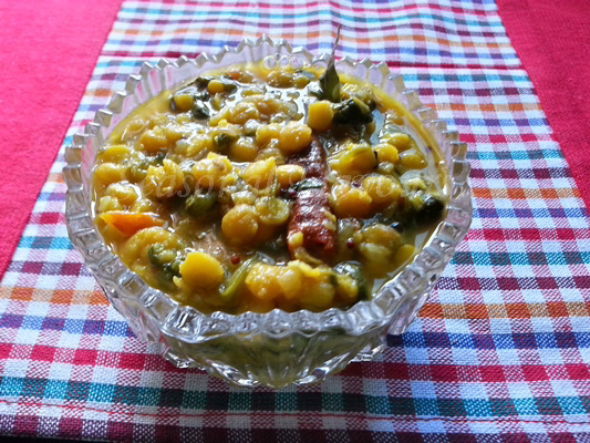 Palak Chana Dal With Lentils And Spinach | Andhra Palakura Pappu