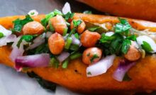 Andhra Mirchi Bajji with peanut masala stuffing