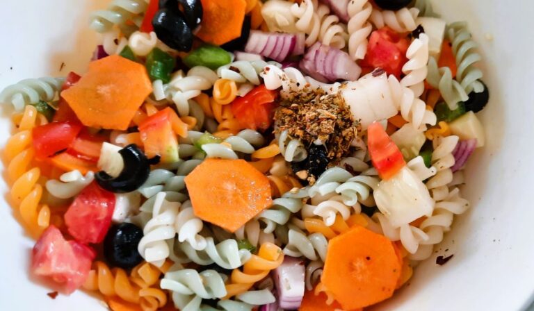 Tri Colour Rotini Pasta Salad Rotini Summer Salad Seasonal Flavours 8959