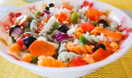 Tri Colour Rotini Pasta Salad Recipe