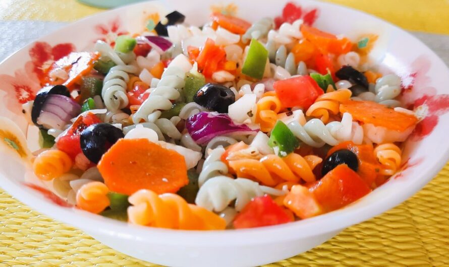 Tri Colour Rotini Pasta Salad – Rotini Summer Salad