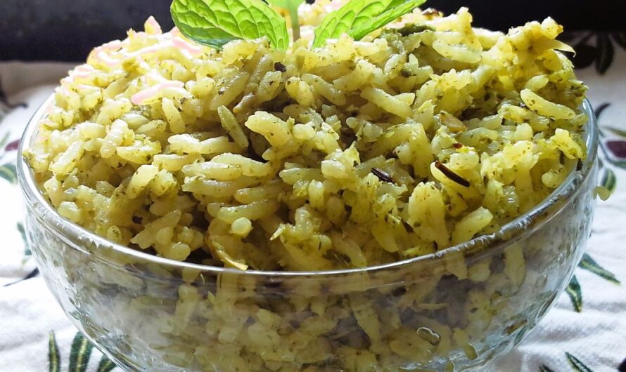 Pudina Pulao Herby and Fragrant –  Mint Flavoured Rice