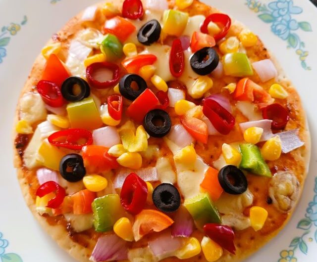 Veg Pizza With Readymade Base – Homemade Pizza