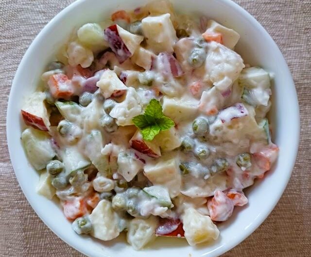 Classic Polish Sałatka Jarzynowa | Creamy Polish Salad