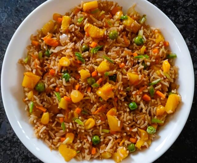 Pineapple Fried Rice Vegetarian Tropical Twist