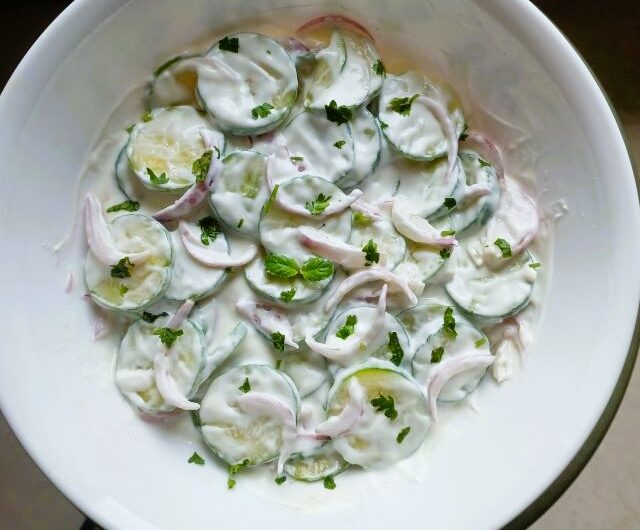 Creamy Cucumber Salad With Greek Yogurt