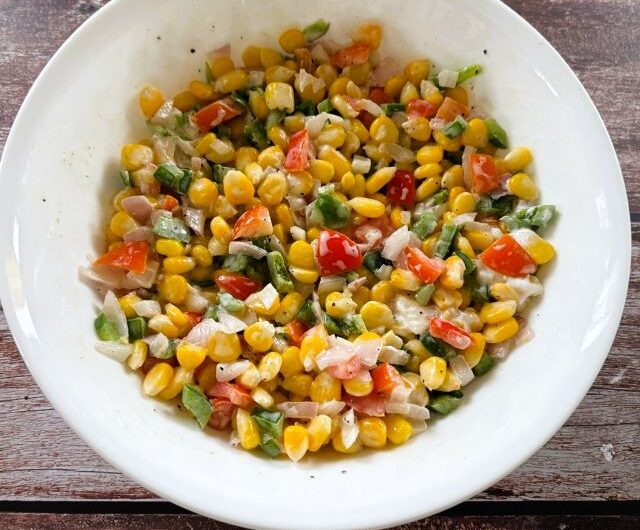 Sweet Corn Salad With Mayo –  Creamy Corn Salad